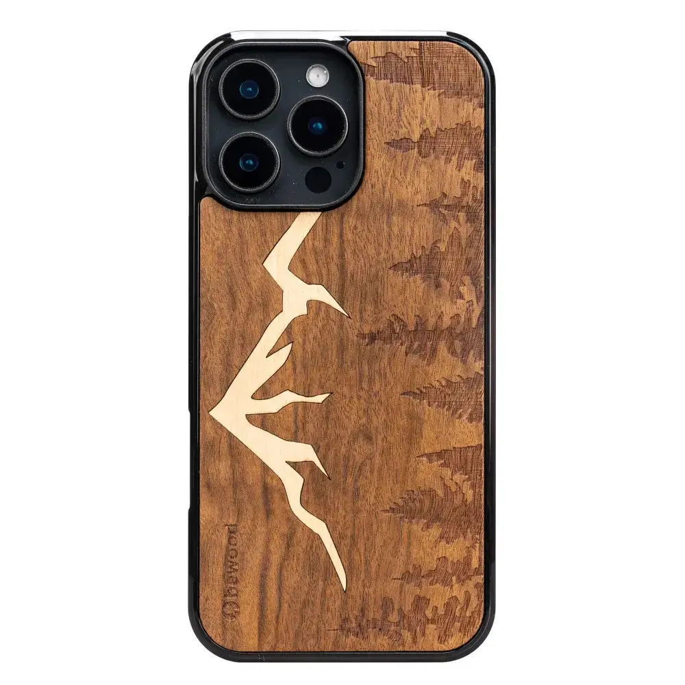 Bewood case for iPhone 16 Pro Max 6,9" Mountains Imbuia
