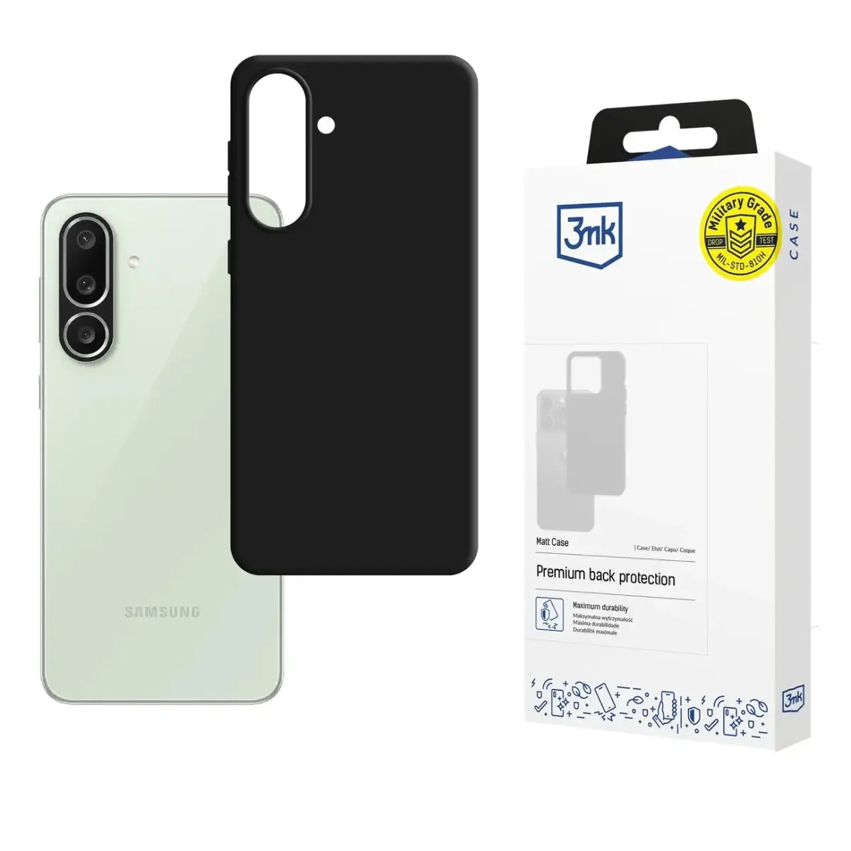 3mk Matt Case for Samsung Galaxy M56 - Matte Black