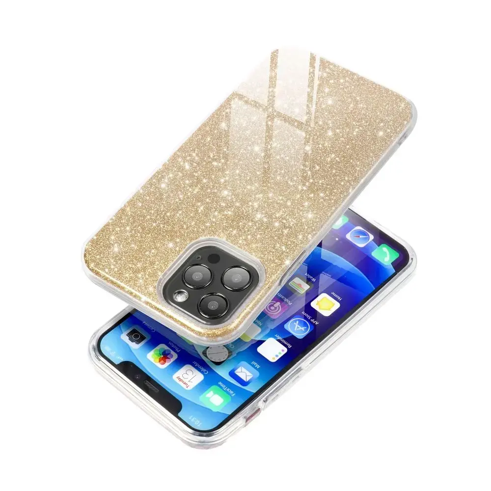 Fusion Shining silikona aizsargapvalks Huawei P30 Lite zeltains