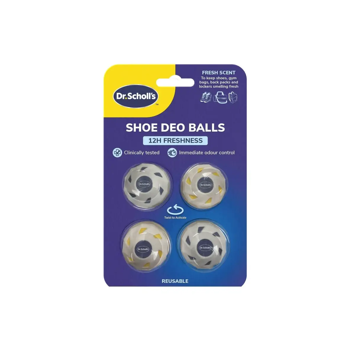 Scholl Shoe Deodorant Balls 4pcs