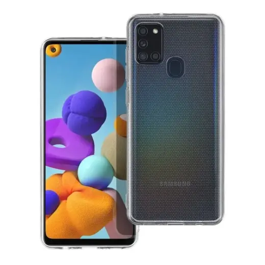 CLEAR 2 mm telefono dėklas Samsung Galaxy A21s (A217) skaidrus