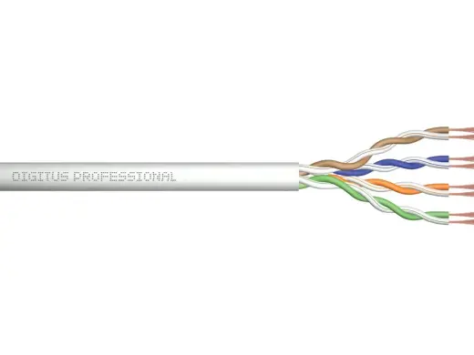 Cable teleinformatic, installation, U|UTP cat.5e 4x2xAWG24|1, wire, copper, PVC, 305m, gray