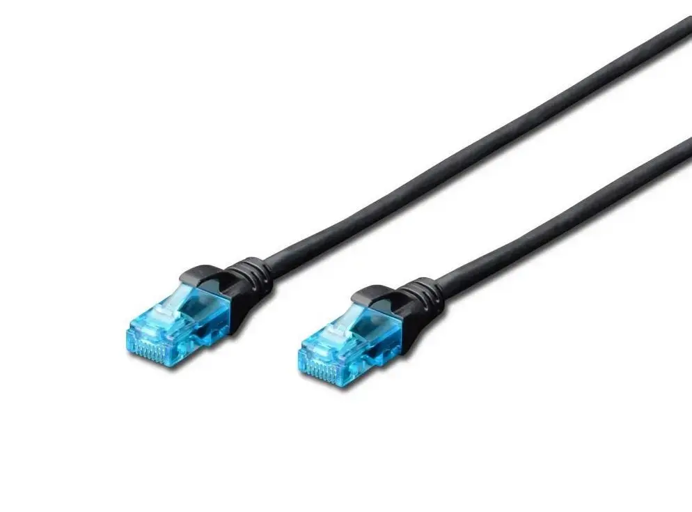 Patch cord U|UTP kat.5e PVC 1m black