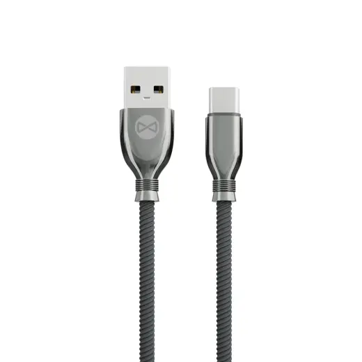 Forever Tornado datu pārraides un uzlādes vads | USB-A uz USB-C | 15W | 1m | melns