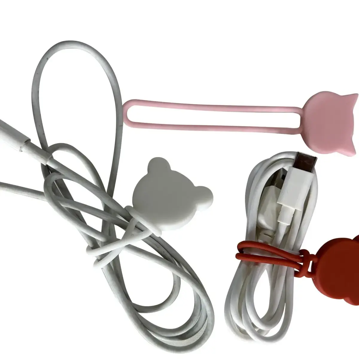 Silicone cable reel - brown