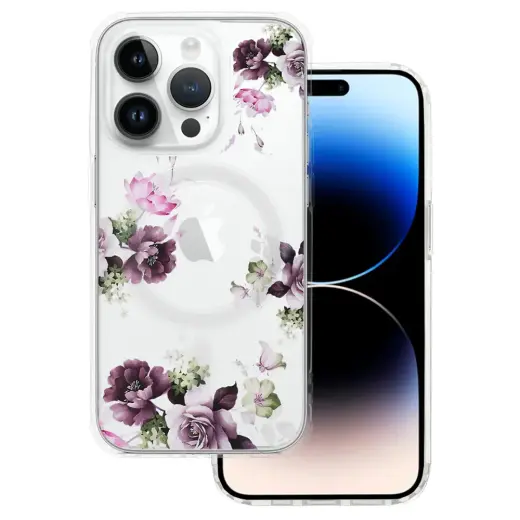 Tel Protect Flower maciņš ar MagSafe atbalstu telefonam iPhone 12 Pro daudzkrāsains
