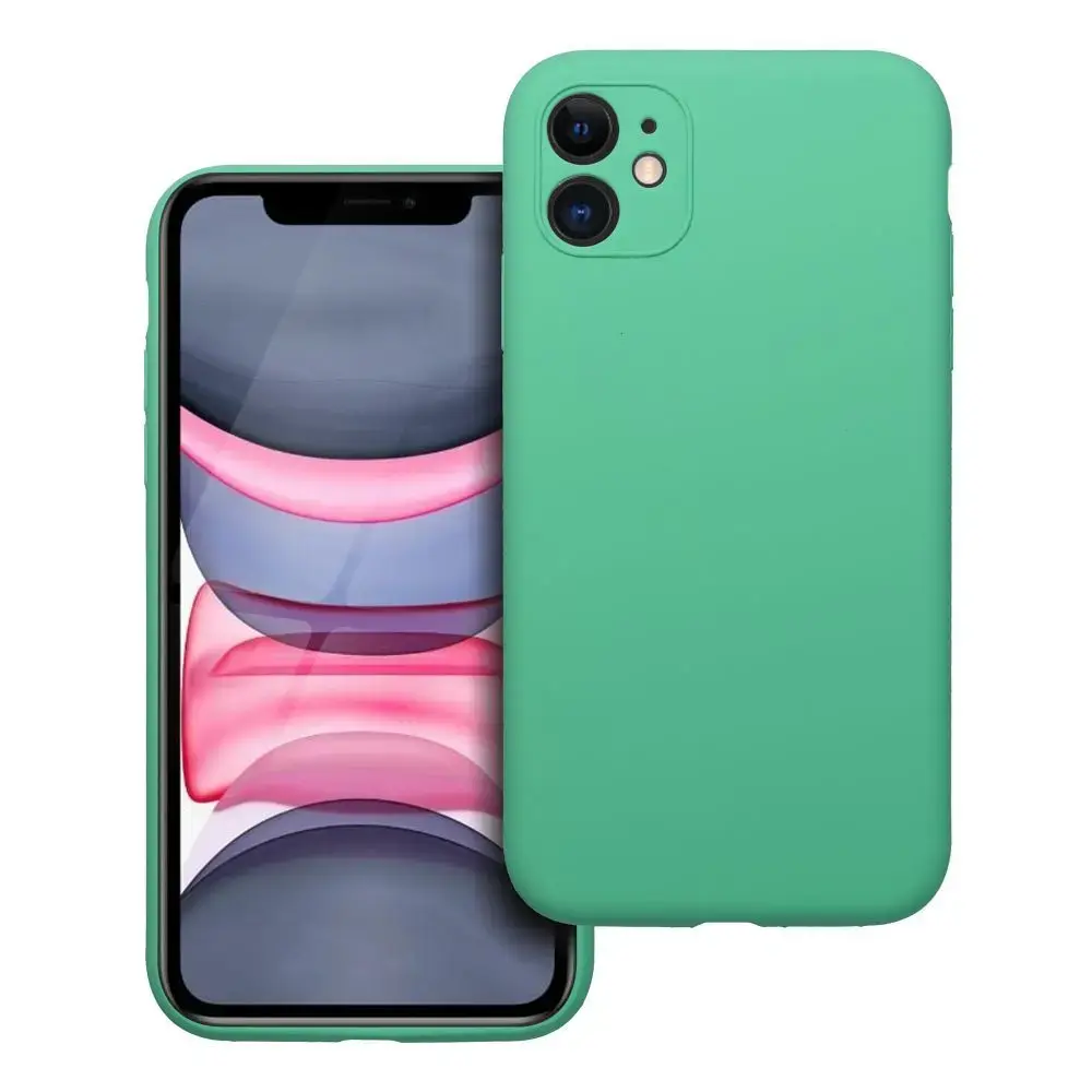 Silicone 2mm maciņš telefonam iPhone 11 zaļš