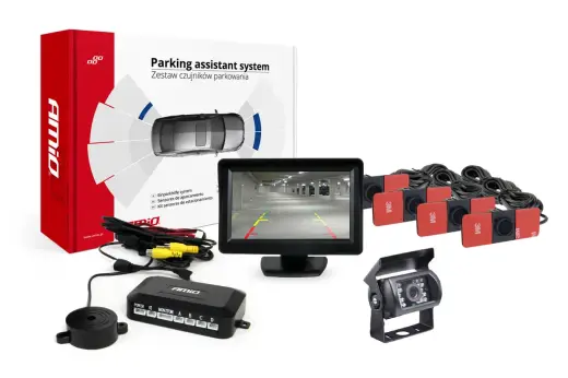 Parking assistant system TFT01 4,3" with HD-501-IR 4 sensors black inside mount