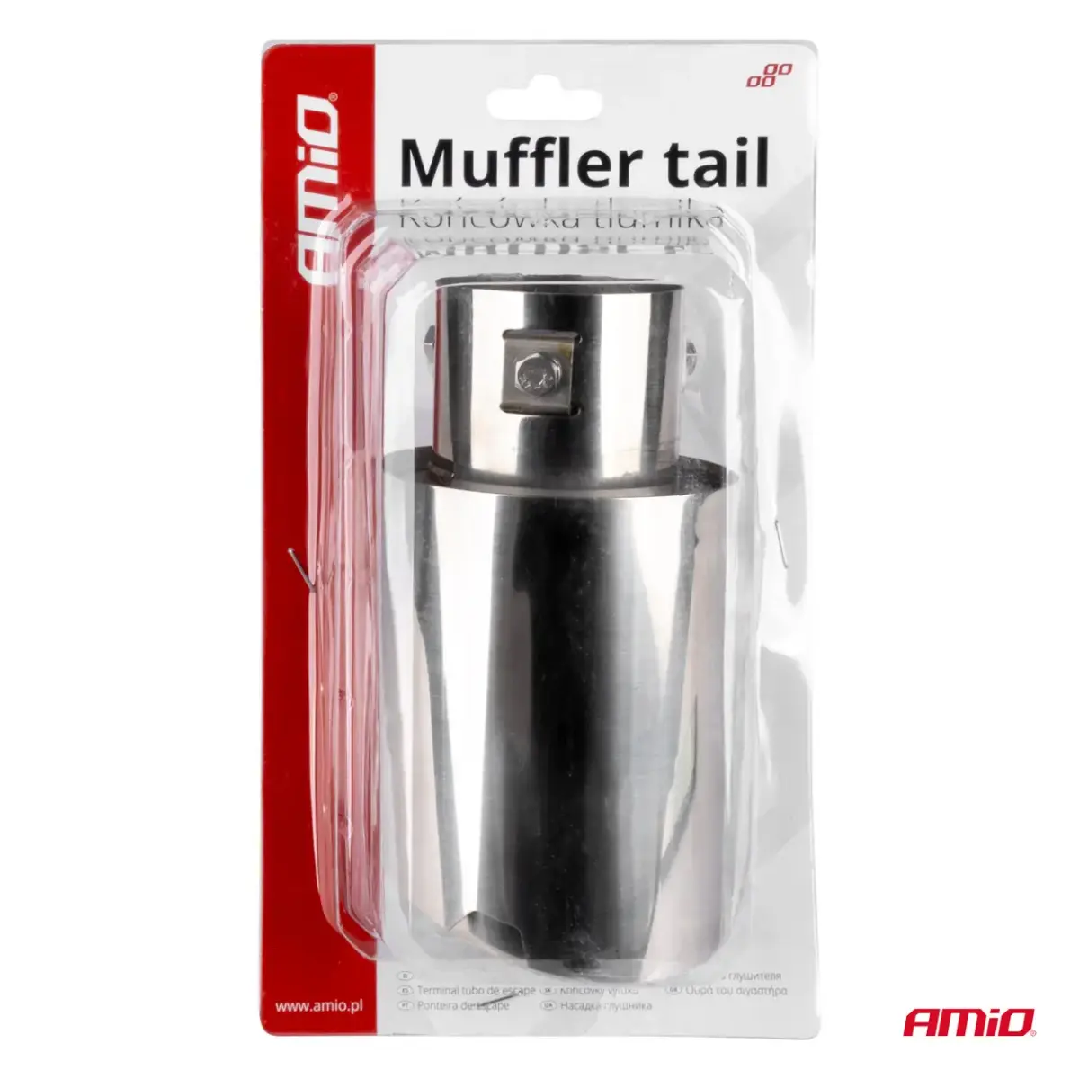 Exhaust silencer tip stainless steel chrome AMIO-04064