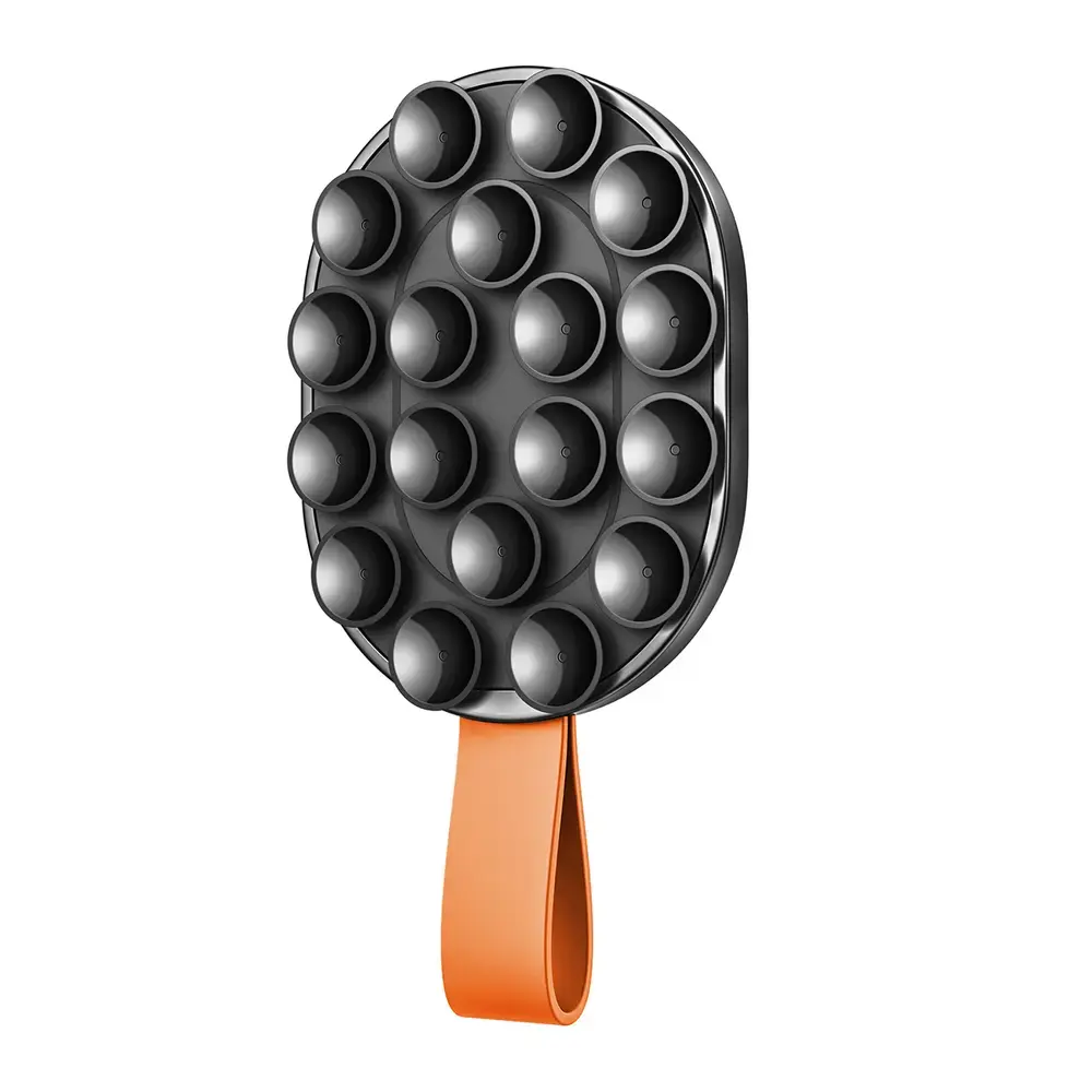 Joyroom JR-ZS393-S magnetic holder with suction cups for 4.7-7" phone - black and orange