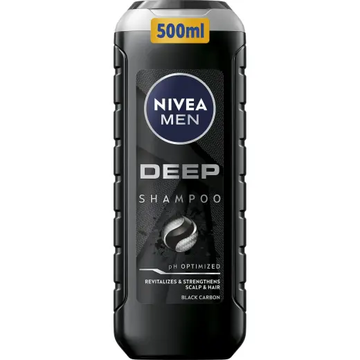 NIVEA, Shampoo, Revitalisierendes Shampoo Für Fettiges Haar Und Kopfhaut Herren (Deep Shampoo) Inhalt: 500 Ml (500ml, Shampoo Liquido)