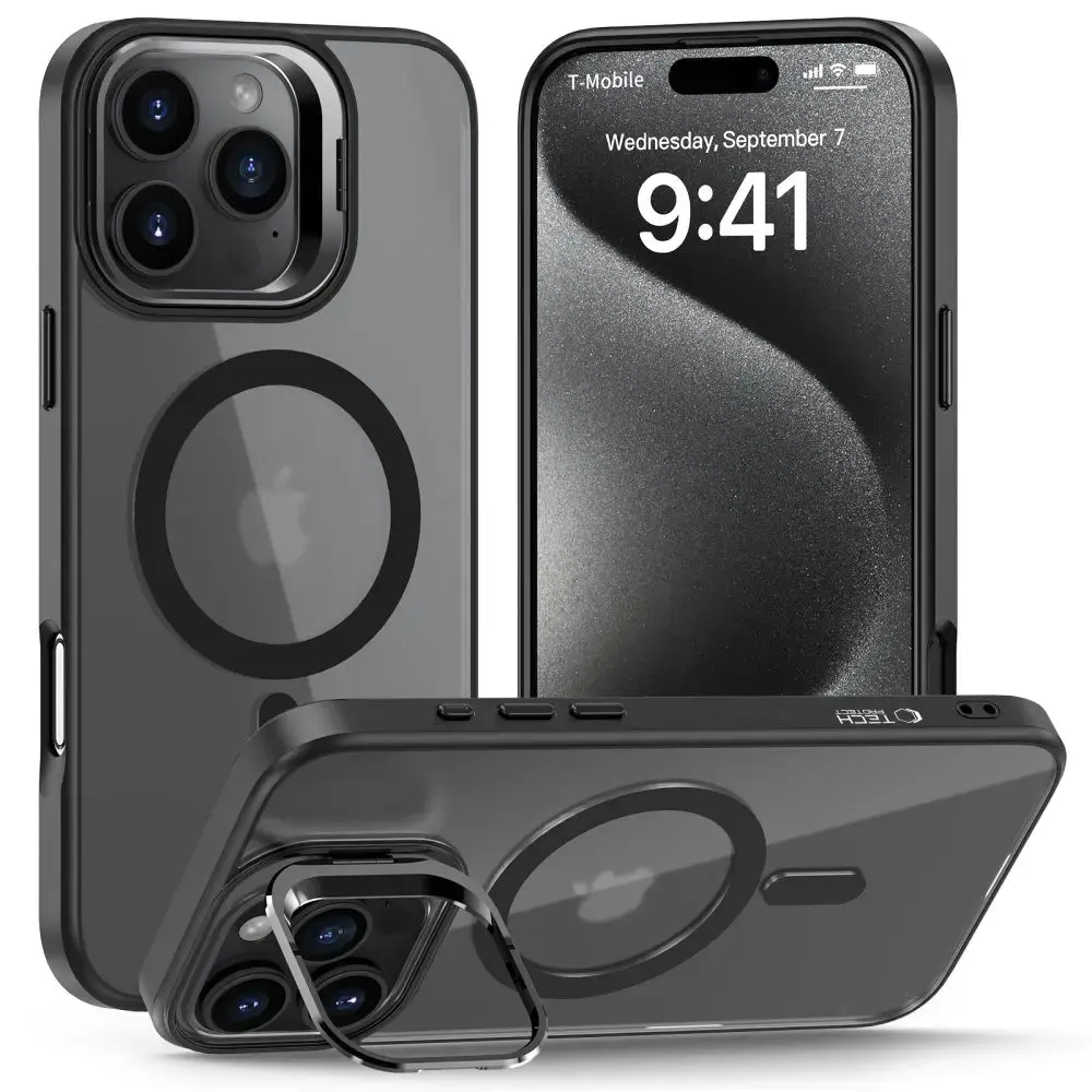 TECH-PROTECT MAGSTAND MAGSAFE IPHONE 16 PRO MATĒTS MELNS