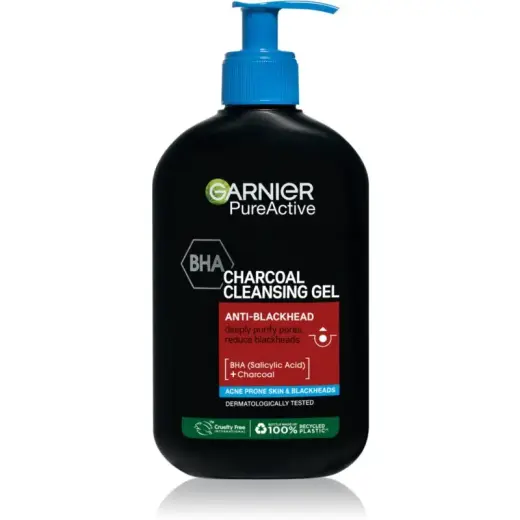 Garnier Anthracite Charcoal Cleansing Gel - Against Blackheads - 250 Ml