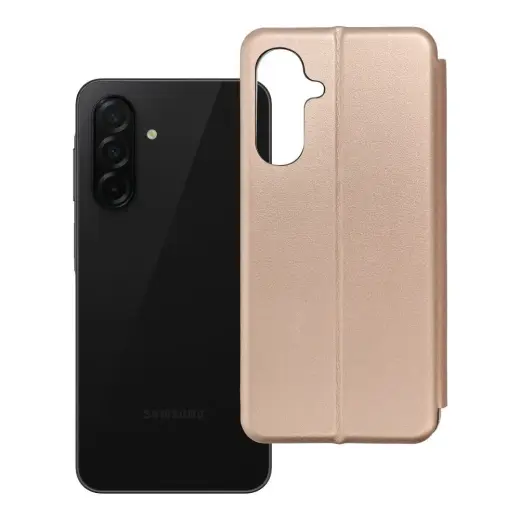Forcell Elegance knyginio tipo telefono dėklas Samsung Galaxy A26 5G (A266) auksinis