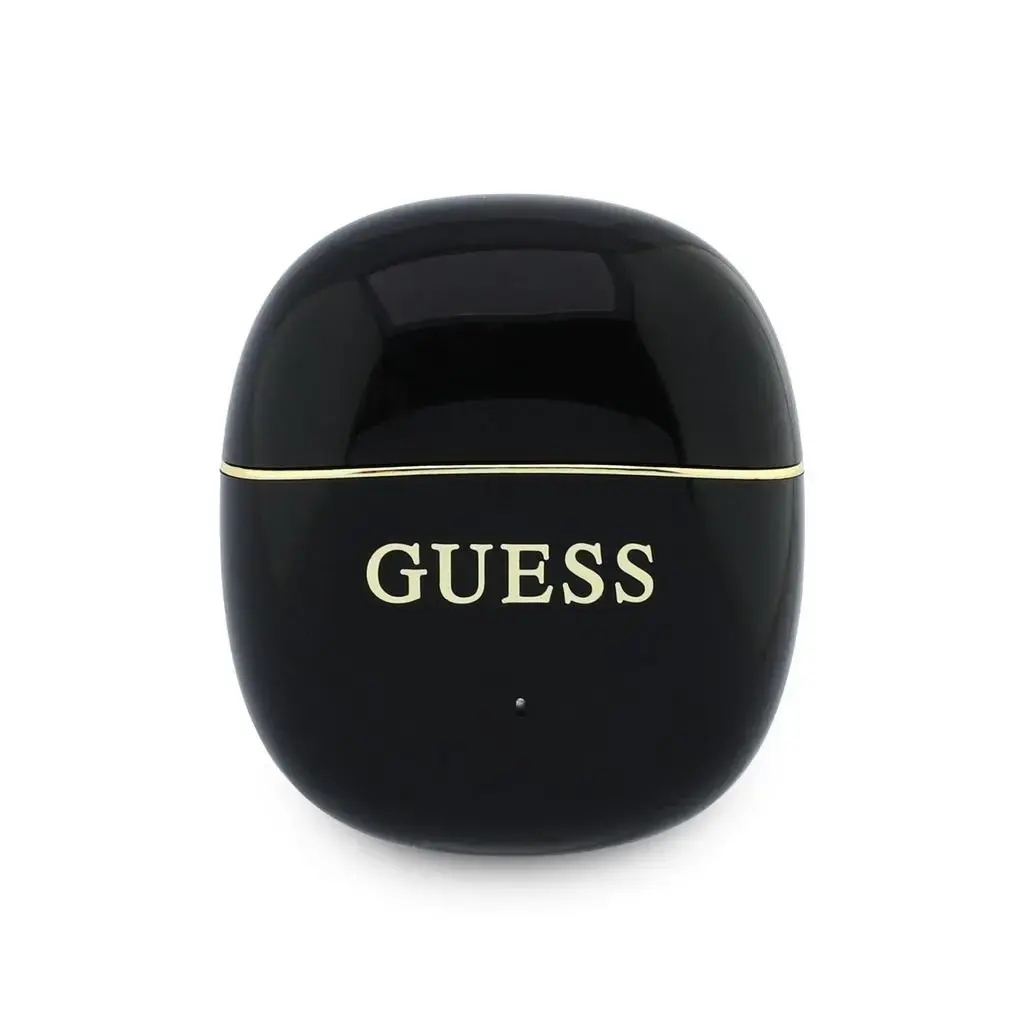 Guess Gold Line Glossy Classic Logo TWS Wireless Earphones Black