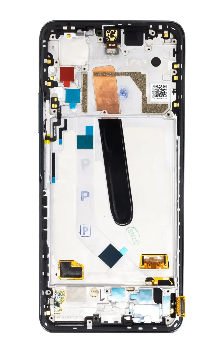LCD Display + Touch Unit + Front Cover for Poco F3 Black (Service Pack)