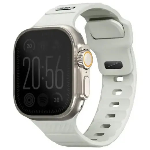 UNIQ Stride išmaniojo laikrodžio dirželis Apple Watch (44/45/46/49 mm) | silikoninis | baltas
