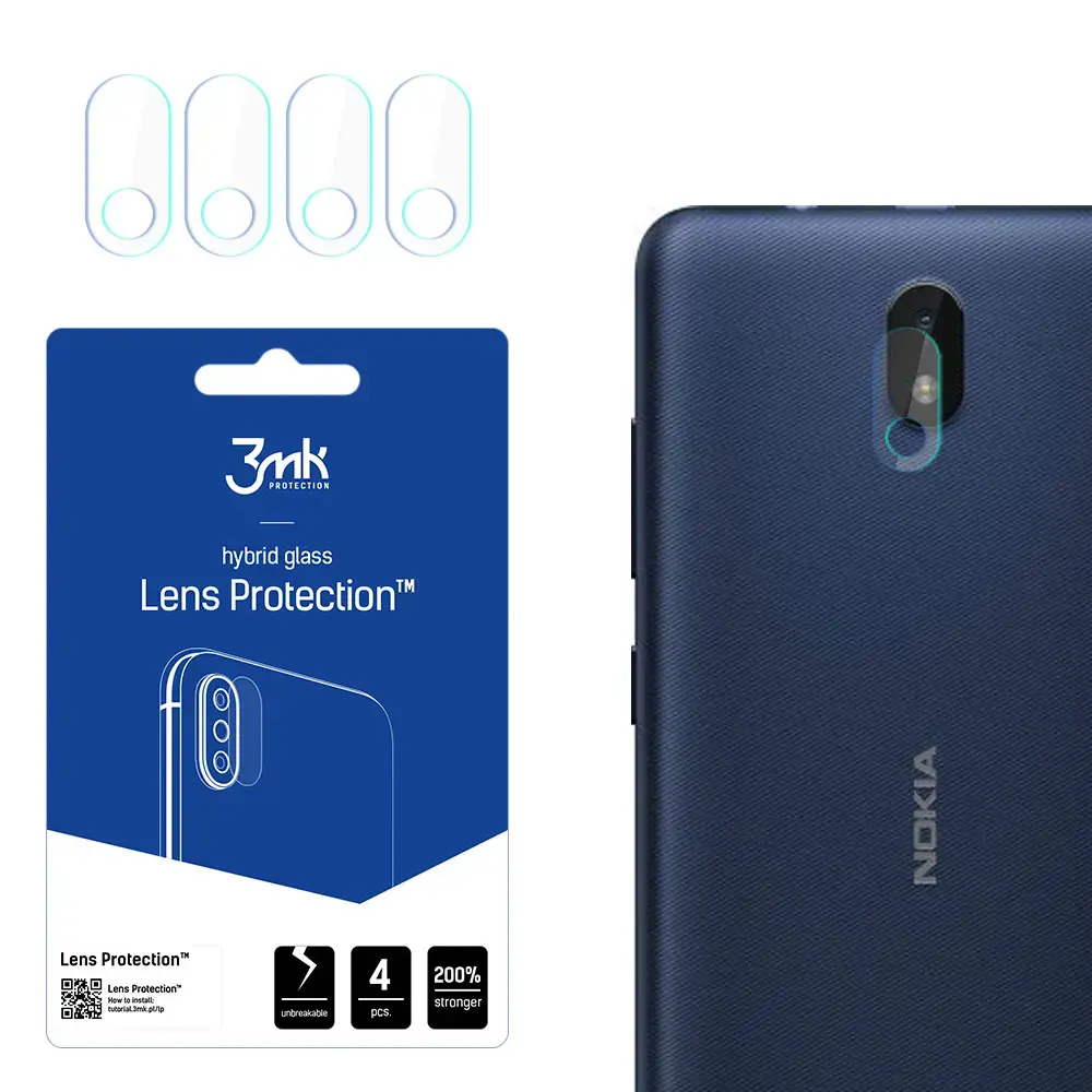 Nokia C1 2nd Edition - 3mk Lens Protection™ screen protector