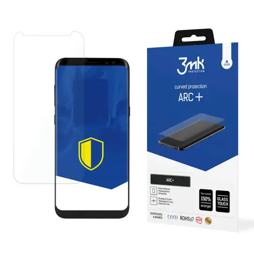 3mk ARC+ apsauginė plėvelė telefonui Samsung Galaxy S8+ (G965) (suderinama su pirštų atspaudų jutikliu po ekranu)