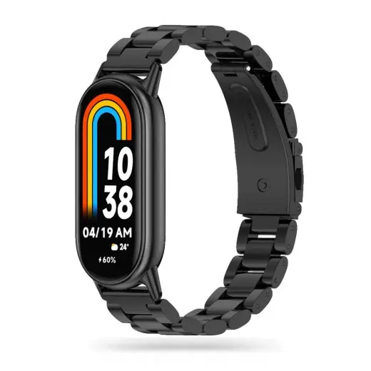 Tech-Protect Stainless bracelet for Xiaomi Smart Band 8 | 8 NFC - black