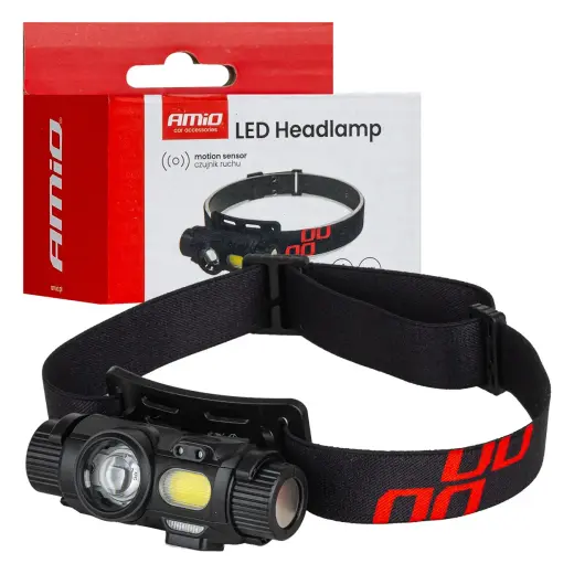 LED Headlamp XPG+COB 1200mAh (BATT) AMIO-04662