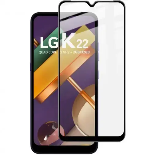 Fusion Full Glue 5D tempered glass full coveraged with frame LG K22 black