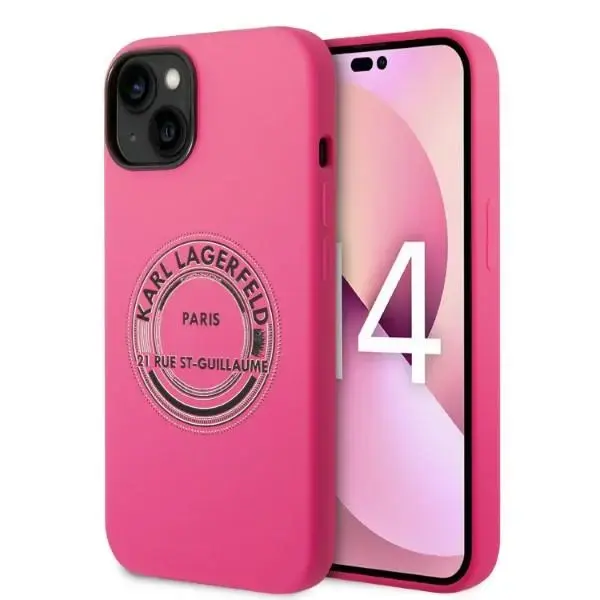 Karl Lagerfeld KLHCP14SSRSGRCF iPhone 14 6,1" hardcase różowy|pink Silicone RSG