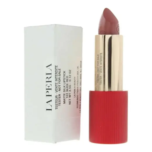 La Perla, Matte Silk, Matte, Cream Lipstick, 101, Nude Red, 3.5 g