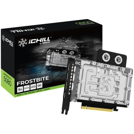 INNO3D GeForce RTX 5080 iChill FROSTBITE OC 16GB GDDR7, water cooling