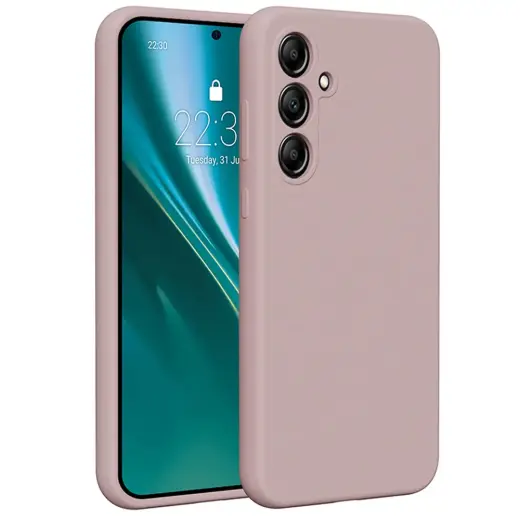 Etteri silikona telefona maciņš Samsung Galaxy A35 5G gaiši rozā