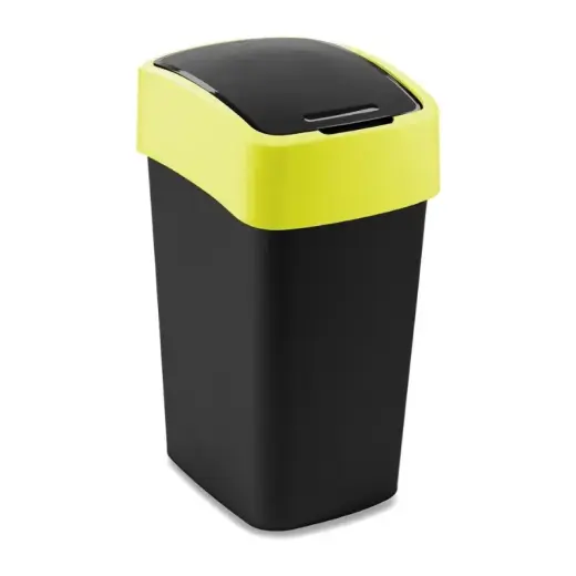 Atkritumu spainis Flip Bin 25L melns/dzeltens