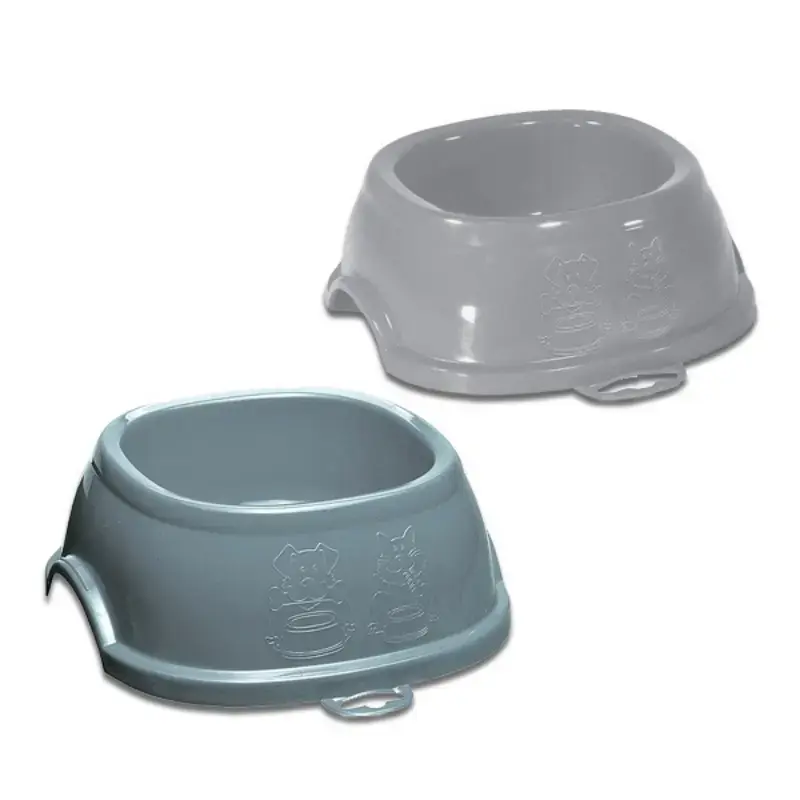 Food bowl Break 1 0.4L 17x17x6cm assorted grey/blue