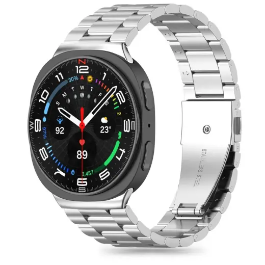 Tech-Protect Stainless išmaniojo laikrodžio dirželis Samsung Galaxy Watch 8/Classic (40/44/46 mm) | nerūdijantis plienas | sidabrinis