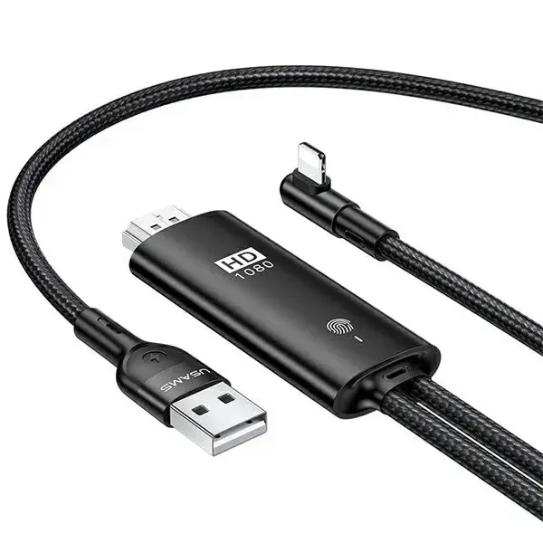 USAMS Kabel HDMI - Lightning U53 2m czarny|black SJ442HD01 (US-SJ442)