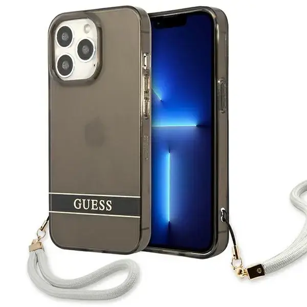 Guess GUHCP13LHTSGSK iPhone 13 Pro | 13 6,1" czarny|black hardcase Translucent Stap