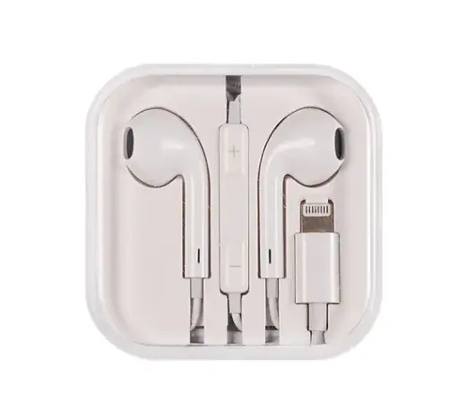 MEGA BASS Earphones - Iphone 7|7Plus|8|8Plus|X Lightning WHITE