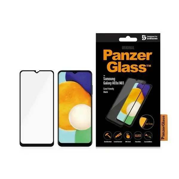 PanzerGlass E2E Regular aizsargstikls telefonam Samsung Galaxy A03 melns