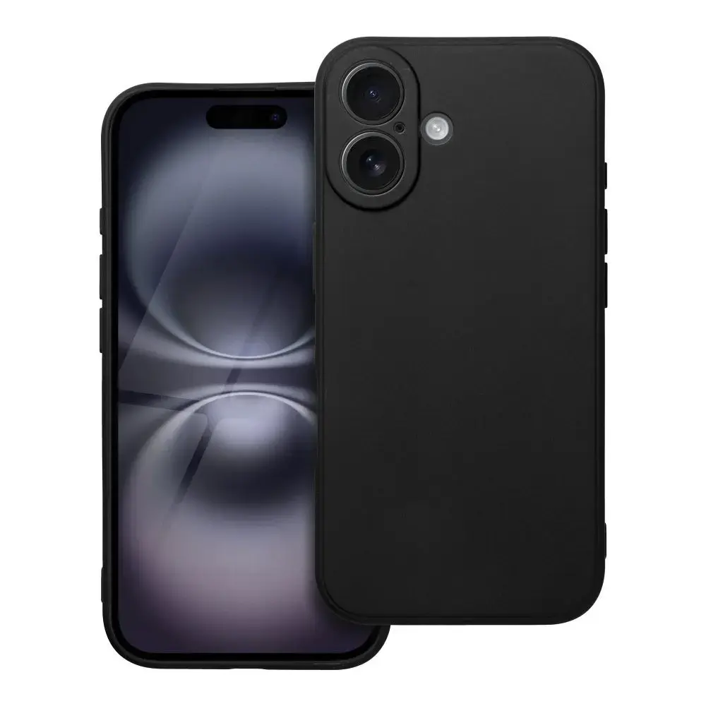 Matt maciņš telefonam iPhone 16 melns