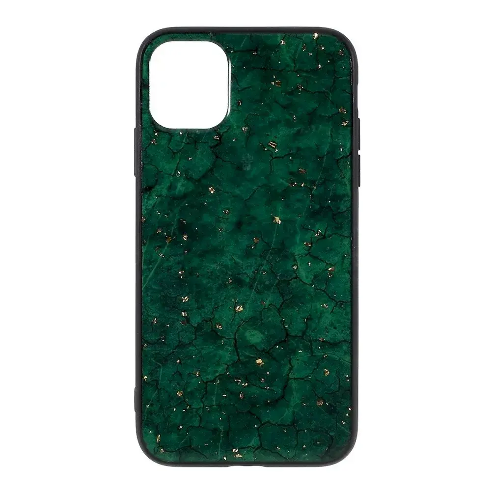 Fusion Art Epoxy Back Case Silicone Case For Apple iPhone 11 Pro Dark Green