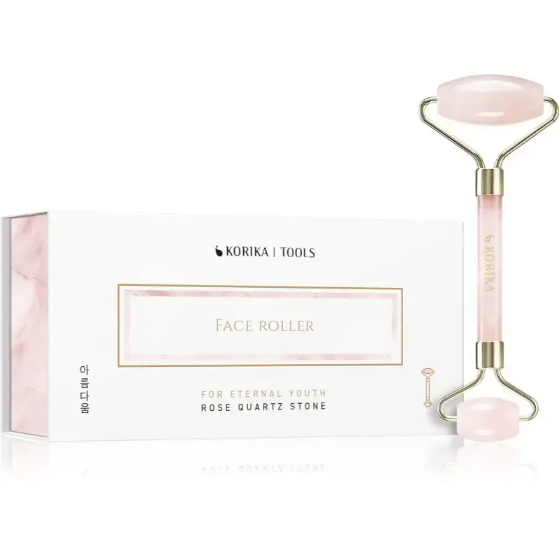 KORIKA Tools Roller Stone Massage Roller for Face and Neck Rose Quartz