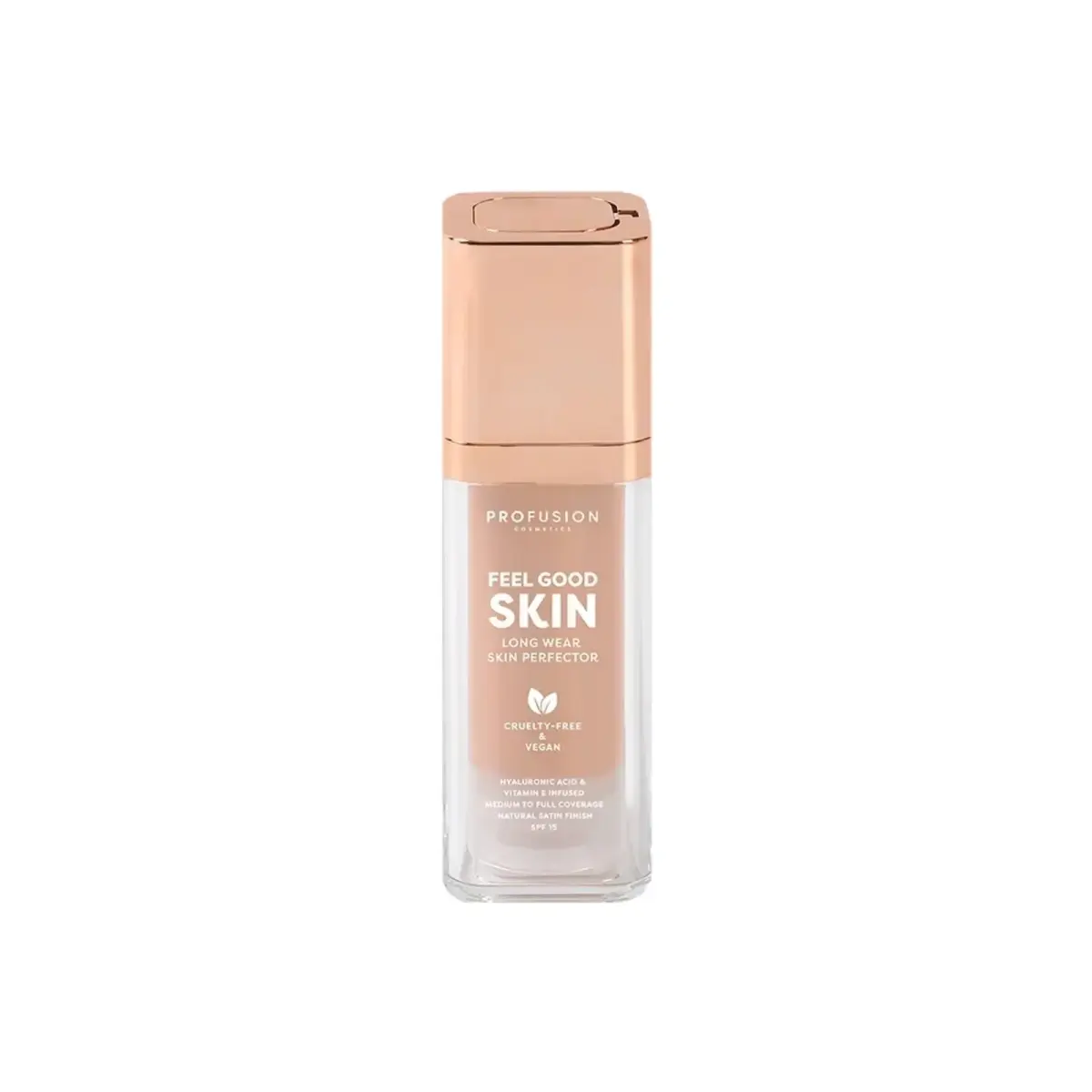 Profusion Cosmetics, Feel Good Skin, Satin Finish, Liquid Foundation, 110, Fair, SPF 15, 30 ml
