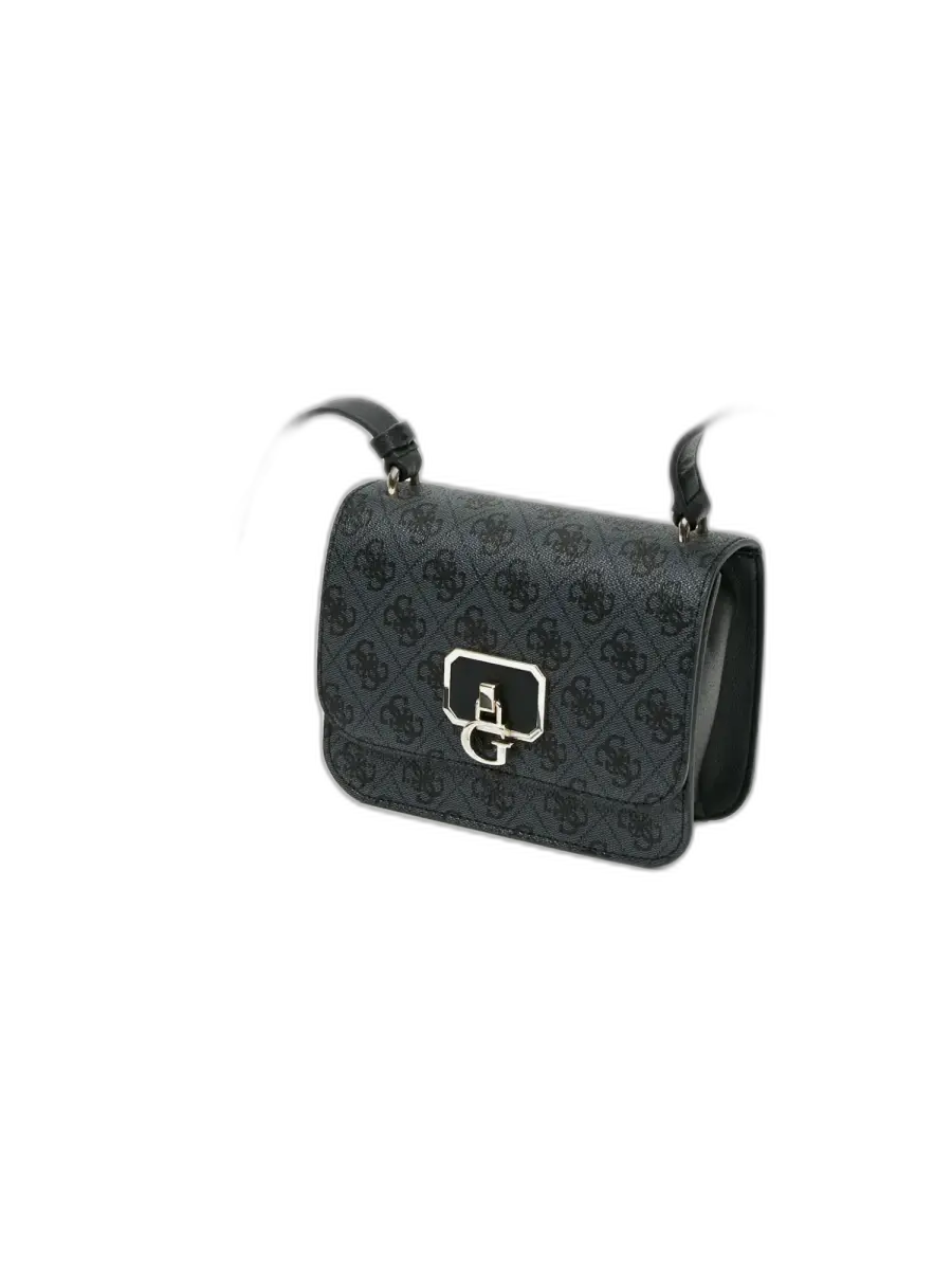 Guess, Coal, Textile Crossbody Bag, Black, 79780, 18.5 x 14.5 x 7 cm, For Women