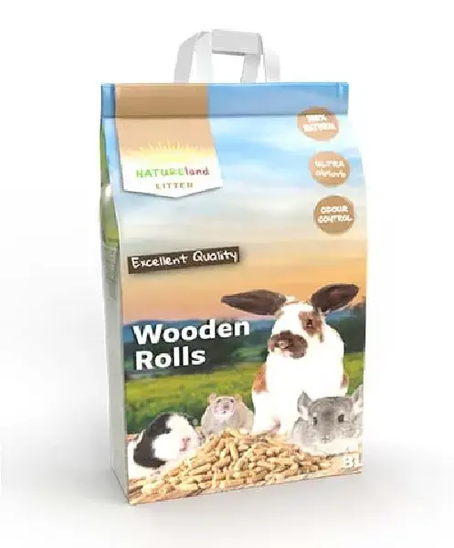 Dabīgie granulu pakaiši : Kockolit ML Wooden Rolls 8L