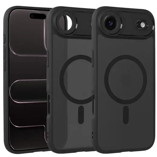 Full Matte Mag maciņš ar MagSafe atbalstu telefonam iPhone 17 Air melns