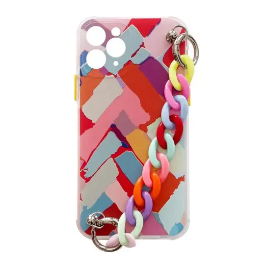 Color Chain gelinis lankstus telefono dėklas iPhone 13 mini daugiaspalvis