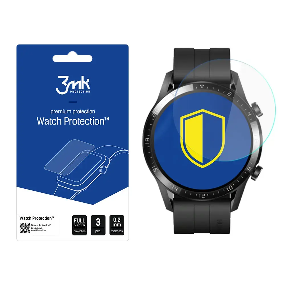 3Mk Hybrid Glass Glass Premium 9H aizsargstikls - plēve Huawei Watch GT 2 46 mm