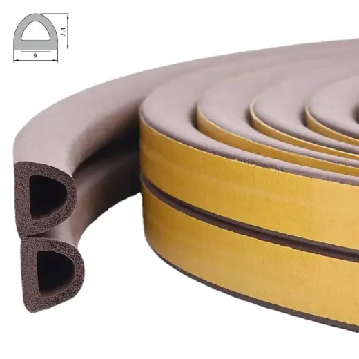 Sealing rubber double D profile brown (2x50m) m