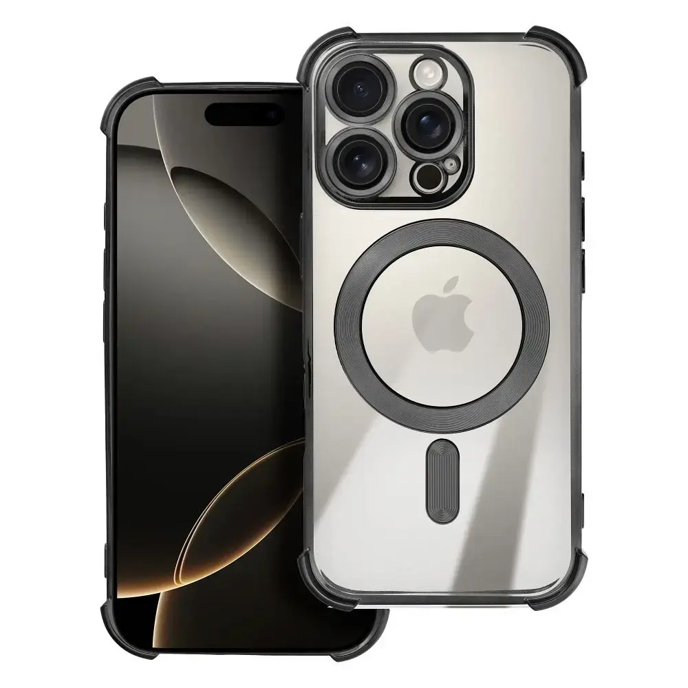 Case for iPhone 17 compatible with MagSafe Antishock Electro black