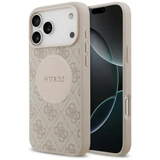 Case Guess 4G Circle Classic Logo        MagSafe for iPhone 17 Pro Max pink