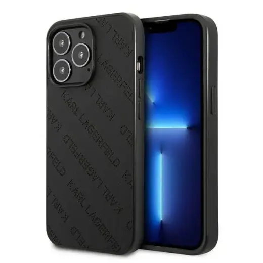 Karl Lagerfeld KLHCP13LPTLK iPhone 13 Pro | 13 6,1" hardcase czarny|black Perforated Allover